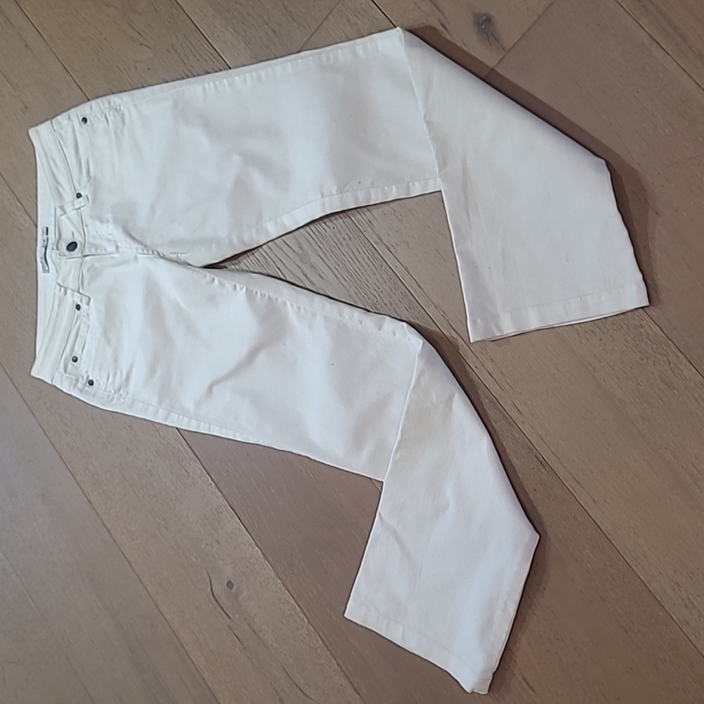 EUC Prana Jeans Women's sz 2/26 Low-Mid Rise White Bootcut Denim Jeans
